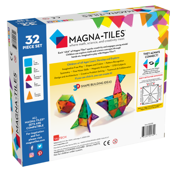 Magna Tiles Clear Colours 32 pcs